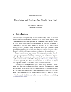 Knowledge and Evidence You Should Have Had