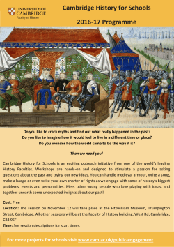 Cambridge History for Schools 2016-17