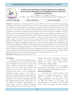 effect of different treatments on growth functions like relative growth