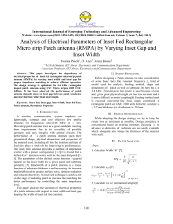 Analysis of Electrical Parameters of Inset Fed Rectangular