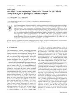 Modified chromatographic separation scheme for Sr and Nd isotope