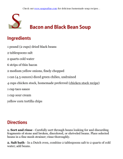 1 pound (2 cups) dried black beans 2 tablespoons salt 2 quarts cold