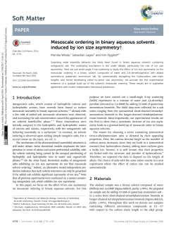 Mesoscale ordering in binary aqueous solvents