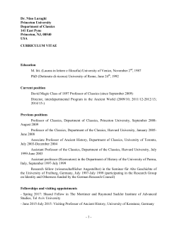 Curriculum Vitae - Princeton University