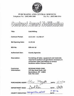 Cold Milling - Putnam County