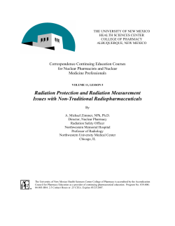 Radiation Protection and Radiation Measurement Issues with Non