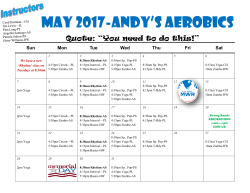 May 2017 - US Army MWR :: Ft. Jackson