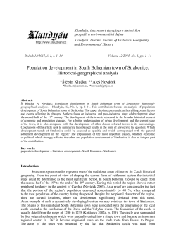 Population development in South Bohemian town of