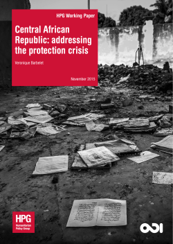 Central African Republic: addressing the protection crisis