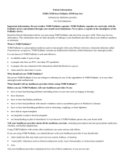 Patient Information TOBI - Novartis Pharmaceuticals Corporation