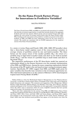 Do the Fama&ndash;French Factors Proxy for Innovations