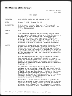 High and Low: Modern Art and Popular Culture