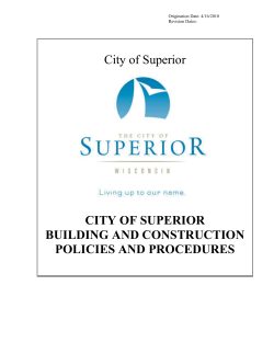 Building and Construction Policy and Procedures
