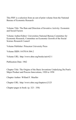 The Origins of the Basic Inventions Underlying Du Pont
