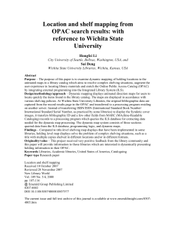 Location and shelf mapping from OPAC search results: with