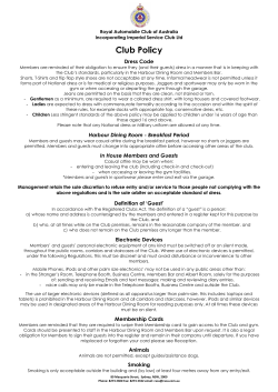 Club Policy - Royal Automobile Club of Australia