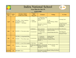 English Year Plan - Indira National School