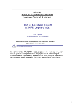 An overview for the SPES-BNCT project, proposed some years ago