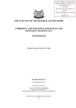 the statutes of the republic of singapore corrosive and explosive