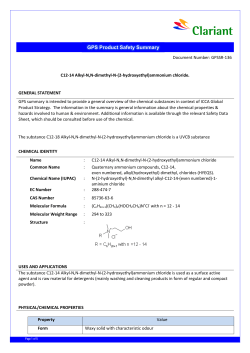 GPS Summary Report 136 C12-14 Alkyl-N,N-dimethyl-N