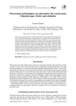 Processing technologies: an alternative for cactus pear (Opuntia spp