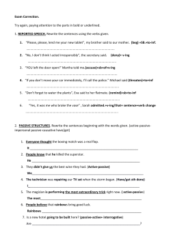 Exam Correction. Try again, paying attention to the parts in bold or