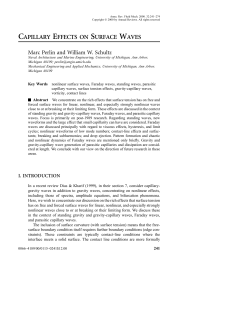 capillary effects on surface waves