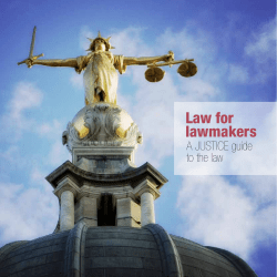 Law for lawmakers | A JUSTICE guide to the law