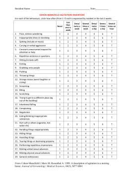 Cohen-Mansfield Agitation Inventory