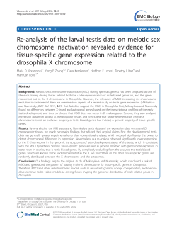 Re-analysis of the larval testis data on meiotic sex chromosome