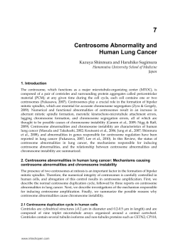 Centrosome Abnormality and Human Lung Cancer