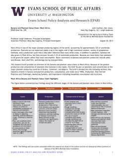 Banana and Plantain Value Chain - Evans School of Public Policy