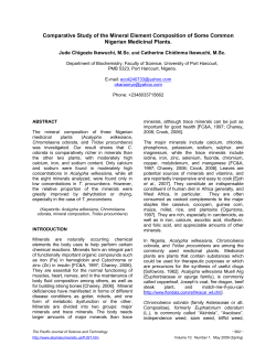 Comparative Study of the Mineral Element Composition of Some