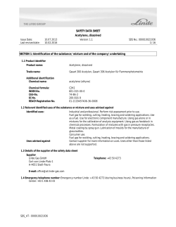 SAFETY DATA SHEET Acetylene, dissolved SECTION 1