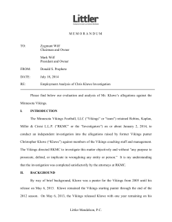 DSP Memo re investigation