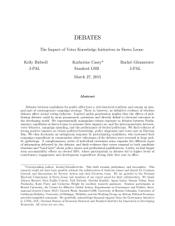 Debates: The Impact of Voter Knowledge