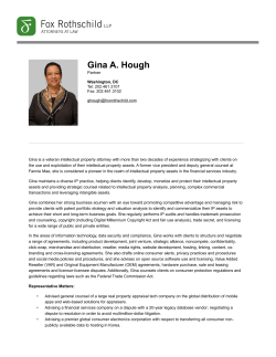 Gina A. Hough - Fox Rothschild