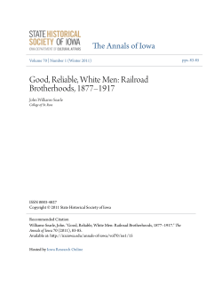 Good, Reliable, White Men: Railroad Brotherhoods, 1877&acirc;&bull;fi1917