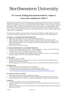 Northwestern University Kellogg International Option A