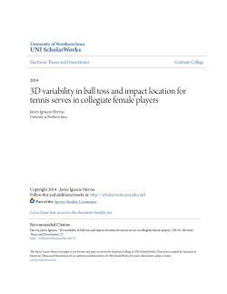 3D variability in ball toss and impact location for tennis serves in