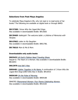 Selections from Poet Maya Angelou