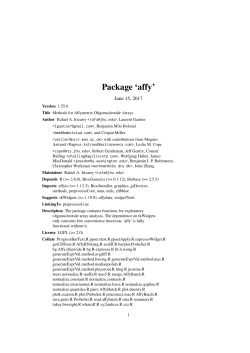 Package `affy`