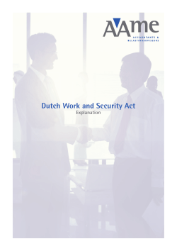 Dutch Work and Security Act v1.0.indd