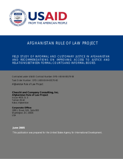 Afghanistan Rule of Law Project - United States Institute of Peace