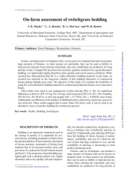 On-farm assessment of switchgrass bedding