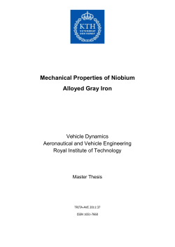 Mechanical Properties of Niobium Alloyed Gray Iron