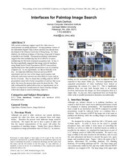Interfaces for Palmtop Image Search