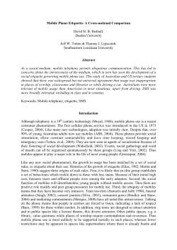 Mobile Phone Etiquette