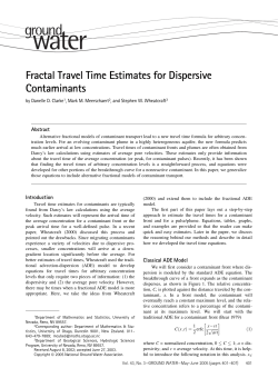 Fractal Travel Time Estimates for Dispersive Contaminants