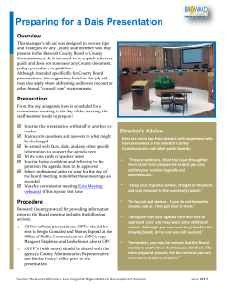 Preparing for a Dais Presentation